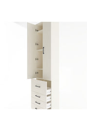 Arges Dolap 4 Raflı 4 Çekmeceli 2 Kapaklı 60x30x243 - S32M022V1A