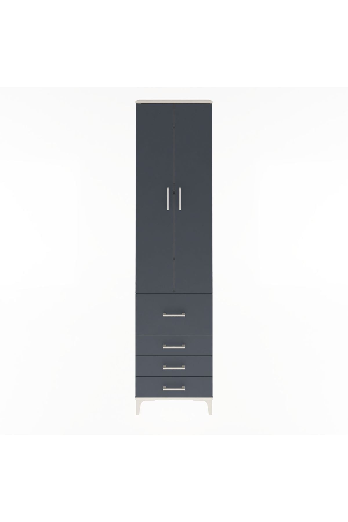 Arges Dolap 4 Raflı 4 Çekmeceli 2 Kapaklı 60x30x243 - S32M022V2A