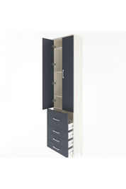 Arges Dolap 4 Raflı 4 Çekmeceli 2 Kapaklı 60x30x243 - S32M022V2A