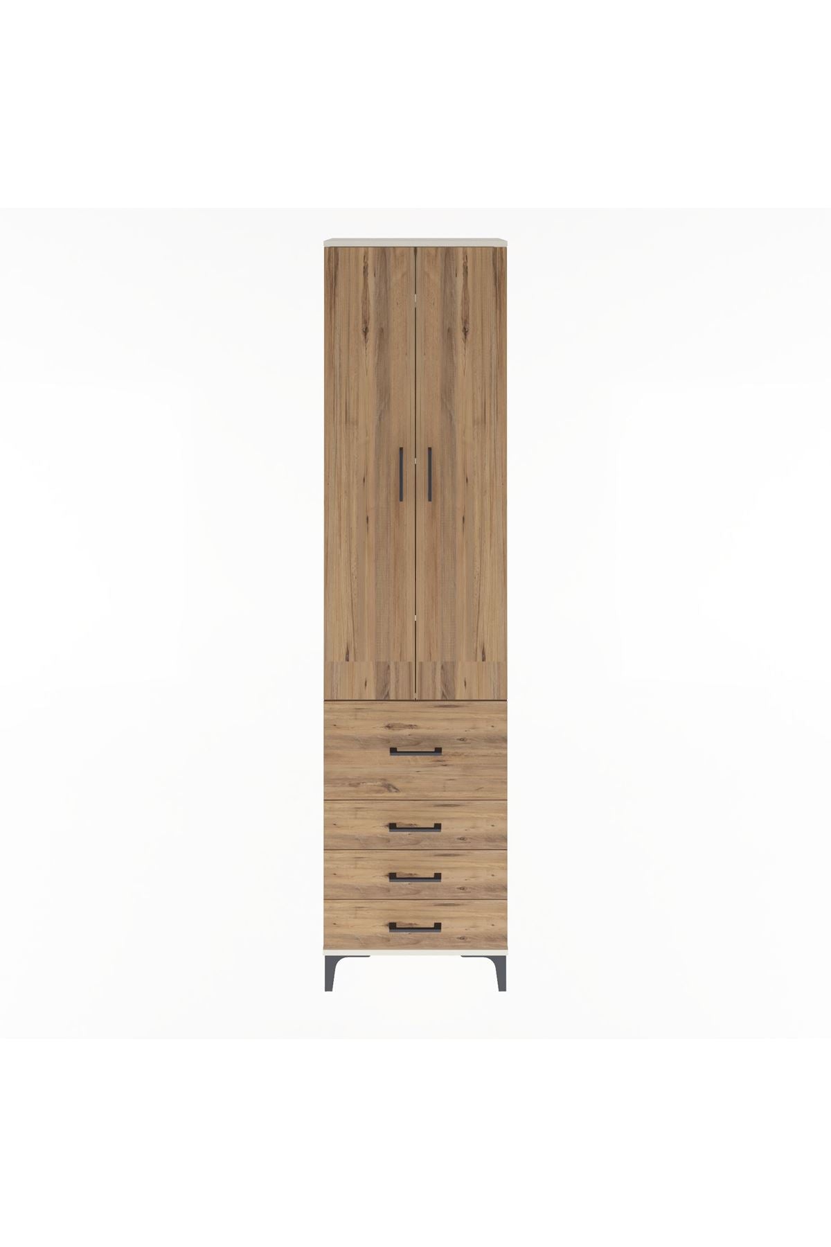 Arges Dolap 4 Raflı 4 Çekmeceli 2 Kapaklı 60x30x243 - S32M022V3A