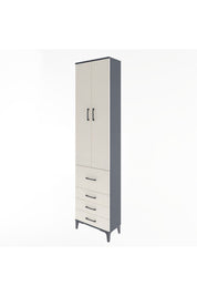 Arges Dolap 4 Raflı 4 Çekmeceli 2 Kapaklı 60x30x243 - S32M022V4A