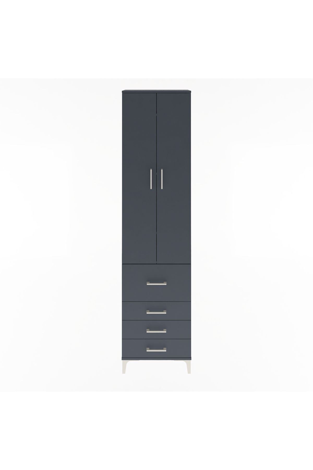 Arges Dolap 4 Raflı 4 Çekmeceli 2 Kapaklı 60x30x243 - S32M022V5A