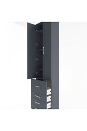 Arges Dolap 4 Raflı 4 Çekmeceli 2 Kapaklı 60x30x243 - S32M022V5A