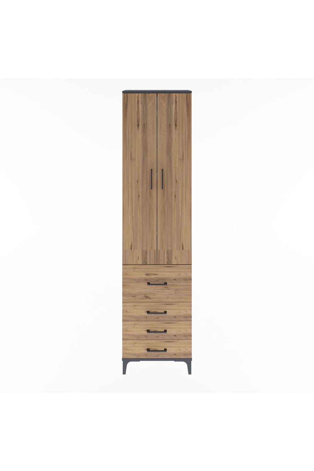 Arges Dolap 4 Raflı 4 Çekmeceli 2 Kapaklı 60x30x243 - S32M022V6A