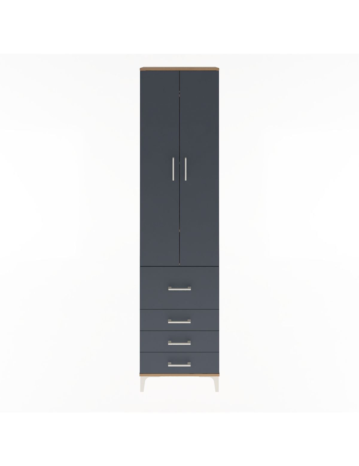 Arges Dolap 4 Raflı 4 Çekmeceli 2 Kapaklı 60x30x243 - S32M022V8A