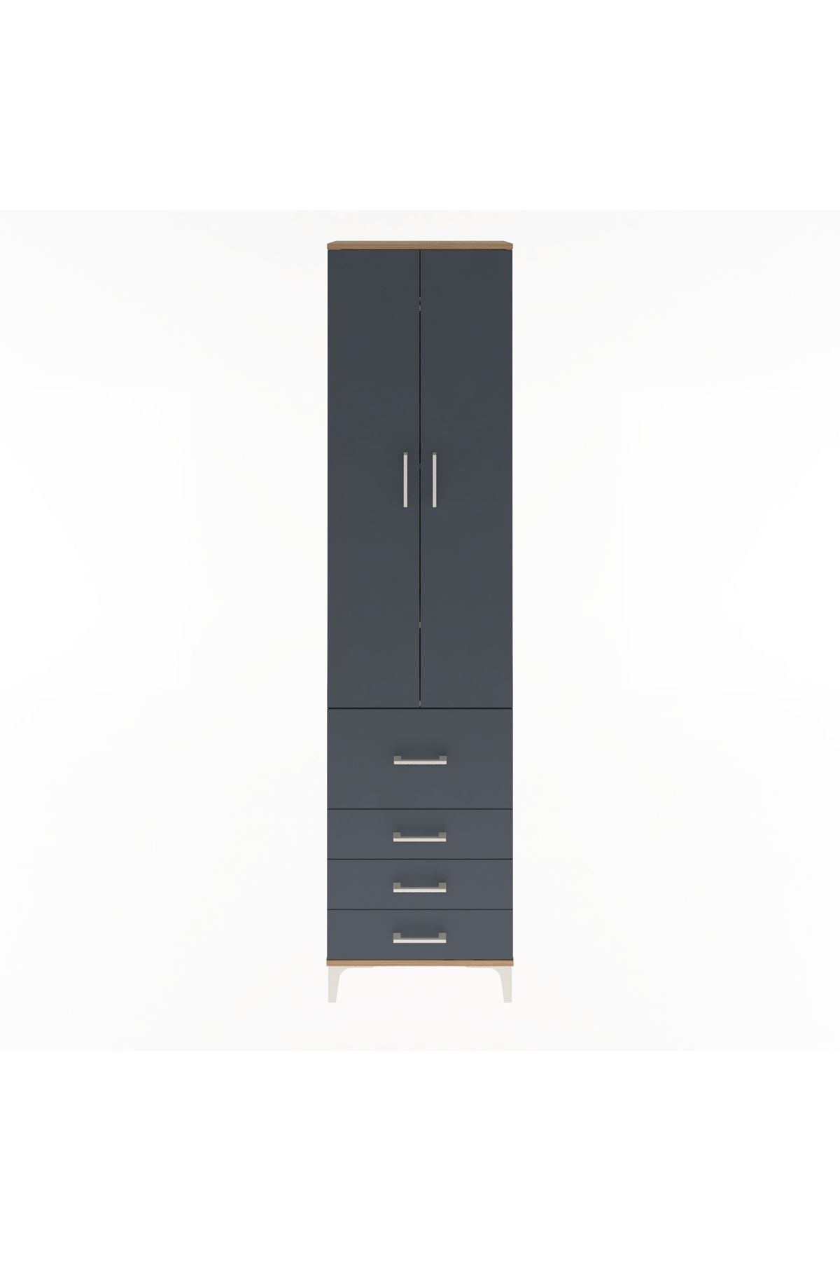 Arges Dolap 4 Raflı 4 Çekmeceli 2 Kapaklı 60x30x243 - S32M022V8A