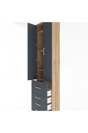Arges Dolap 4 Raflı 4 Çekmeceli 2 Kapaklı 60x30x243 - S32M022V8A