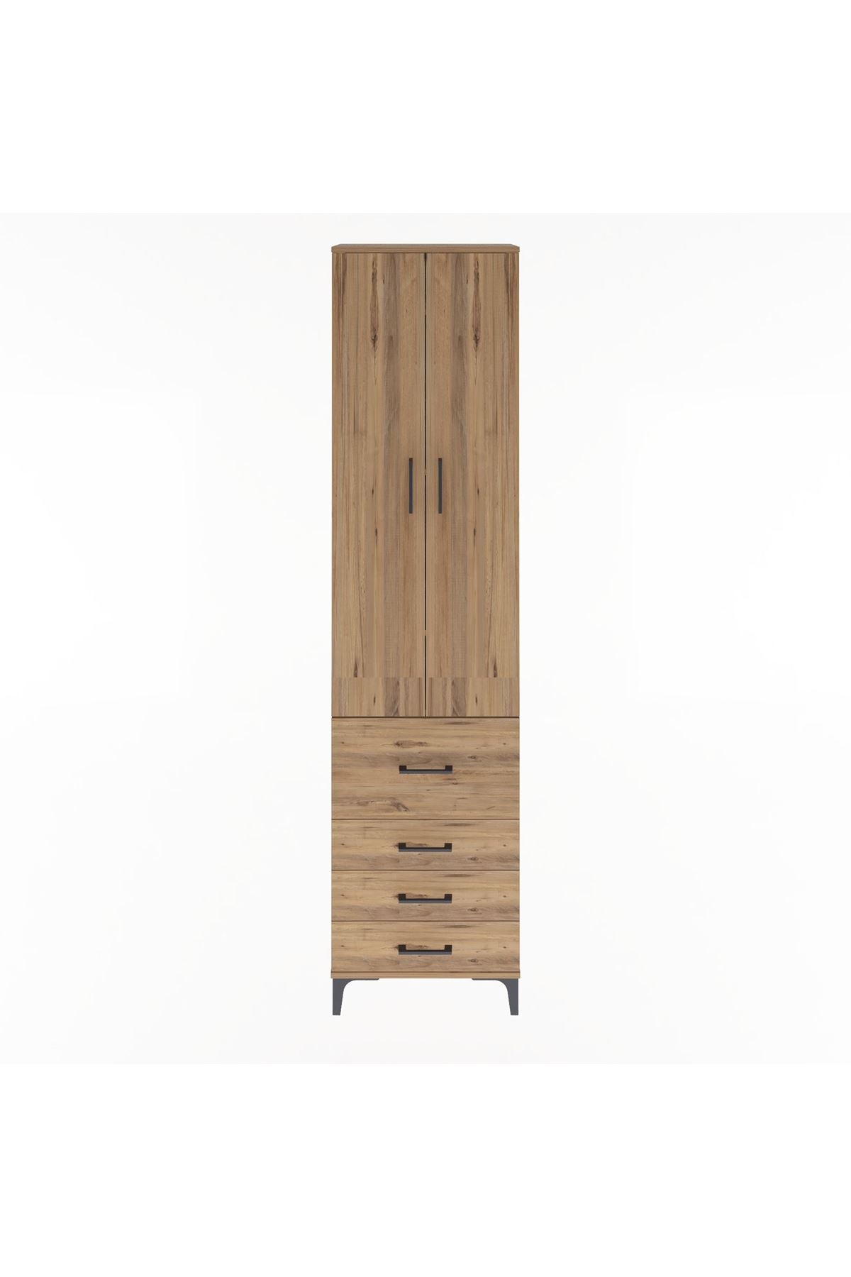 Arges Dolap 4 Raflı 4 Çekmeceli 2 Kapaklı 60x30x243 - S32M022V9A
