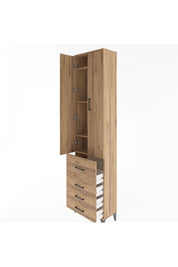 Arges Dolap 4 Raflı 4 Çekmeceli 2 Kapaklı 60x30x243 - S32M022V9A