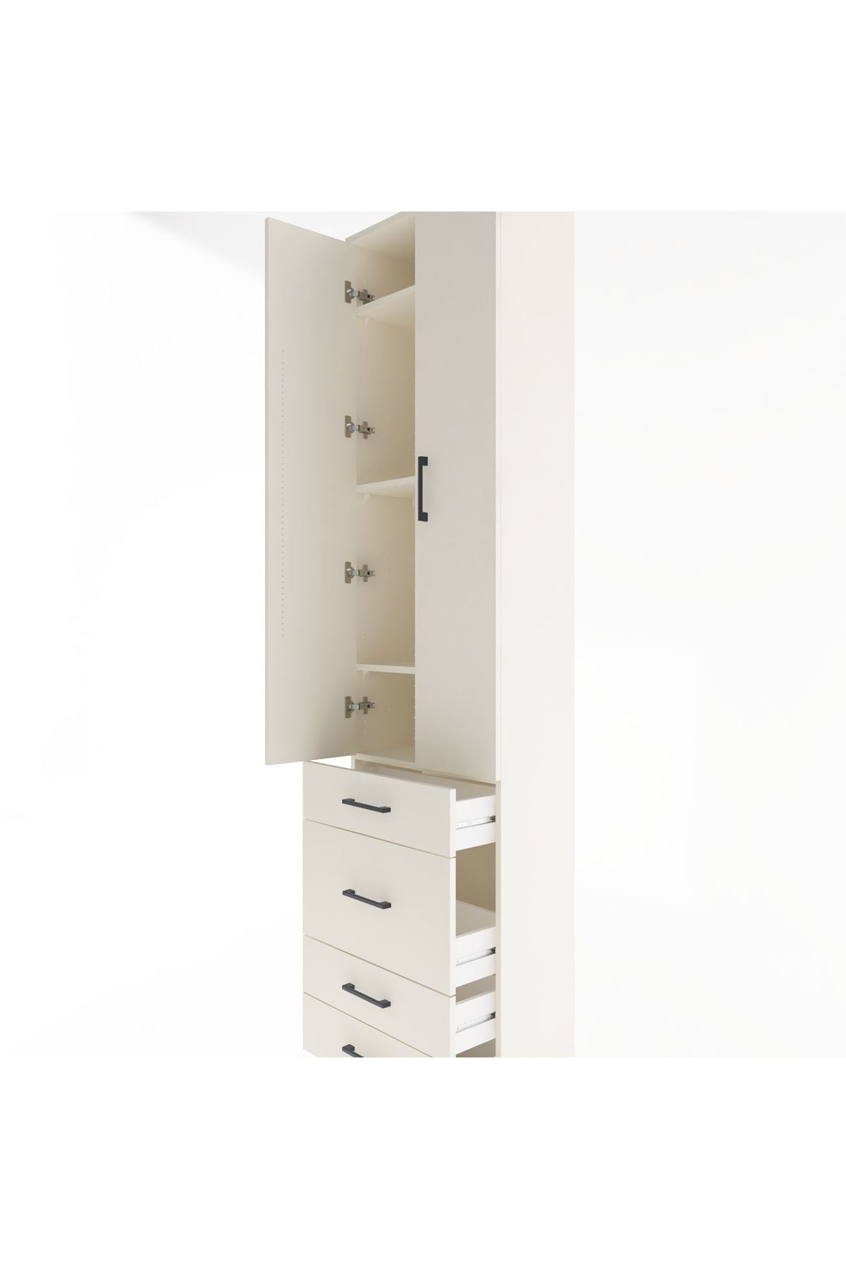 Arges Dolap 4 Raflı 4 Çekmeceli 2 Kapaklı 60x30x243 - S32M023V1A