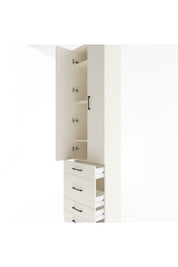 Arges Dolap 4 Raflı 4 Çekmeceli 2 Kapaklı 60x30x243 - S32M023V1A