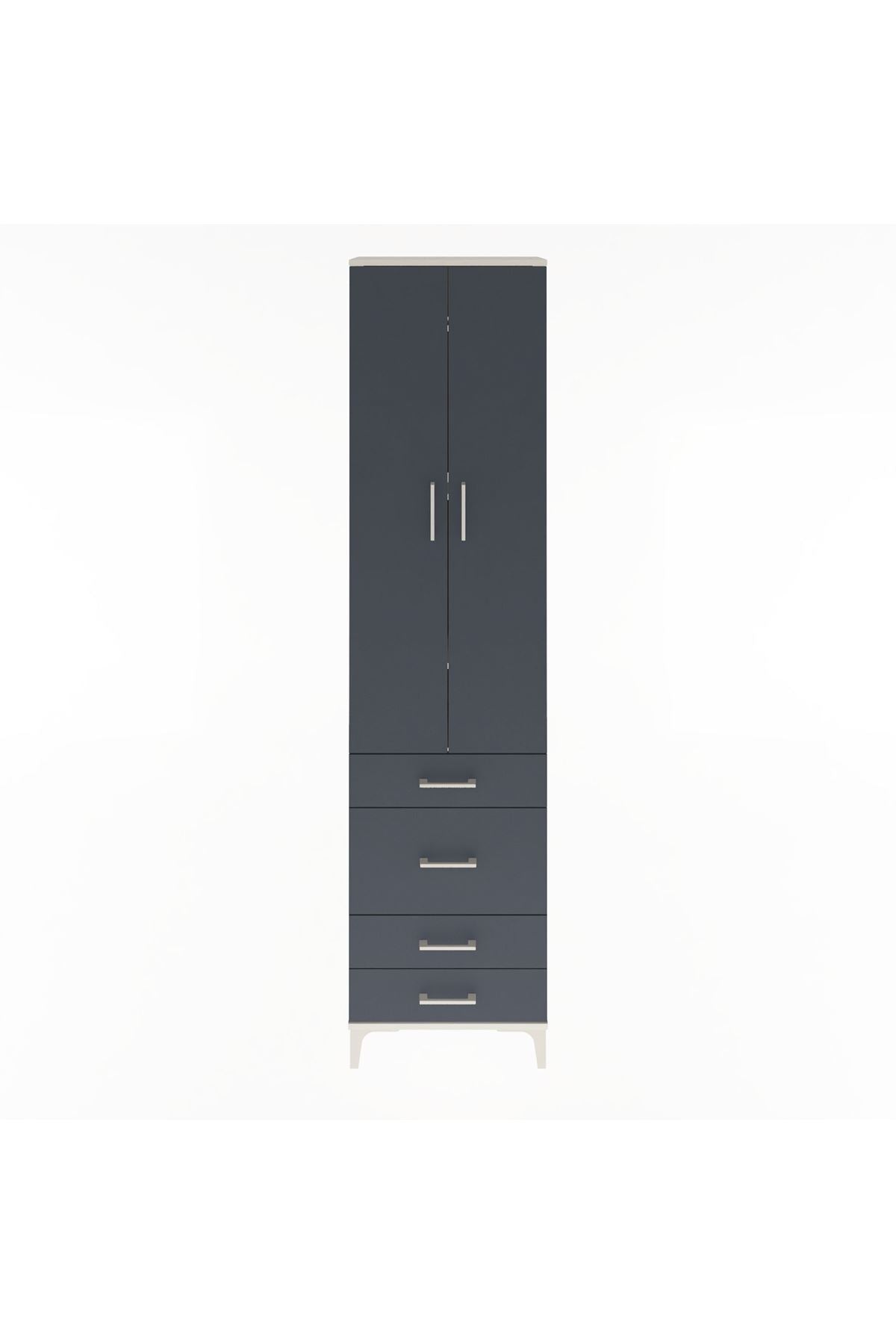 Arges Dolap 4 Raflı 4 Çekmeceli 2 Kapaklı 60x30x243 - S32M023V2A