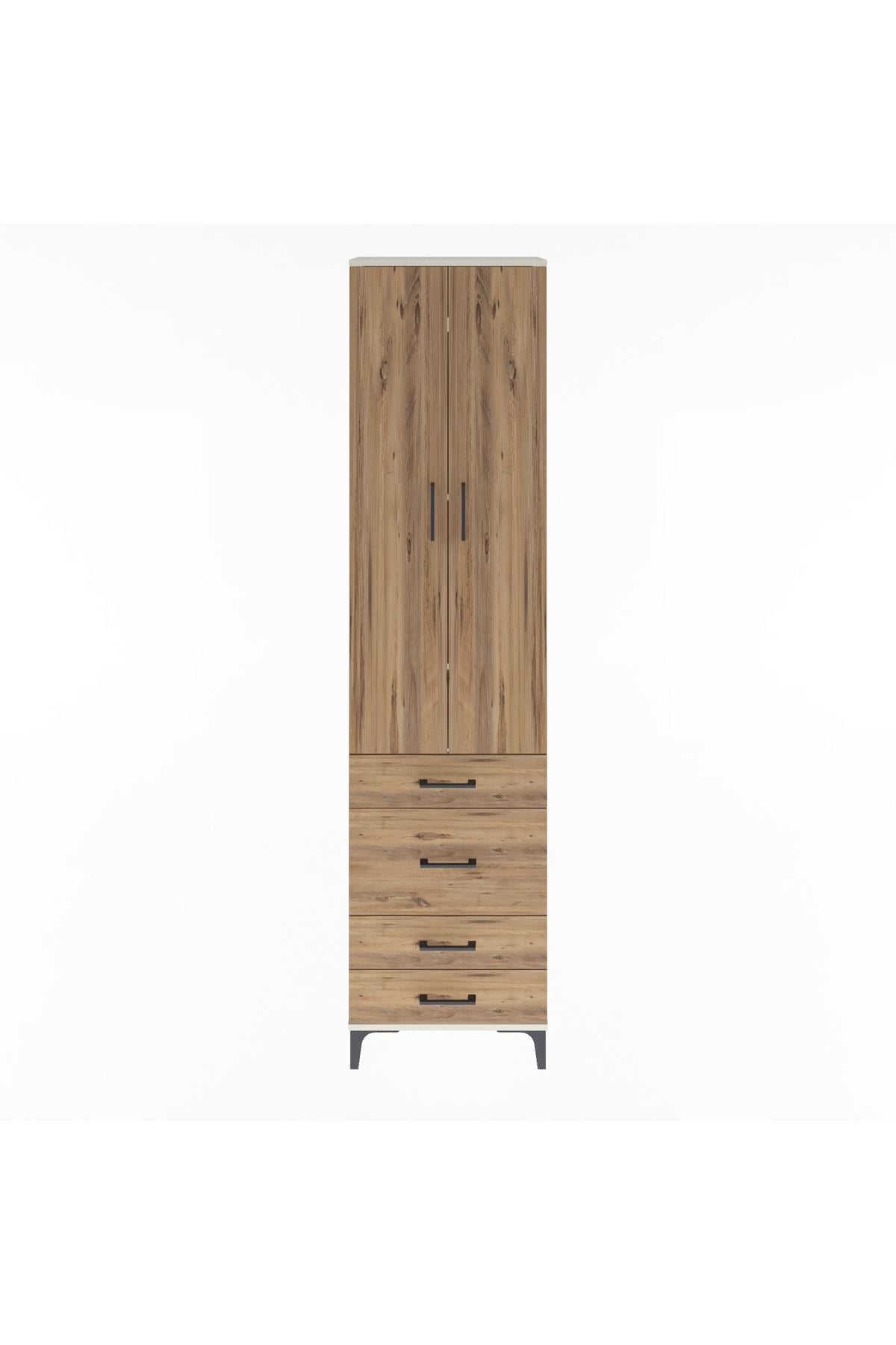 Arges Dolap 4 Raflı 4 Çekmeceli 2 Kapaklı 60x30x243 - S32M023V3A