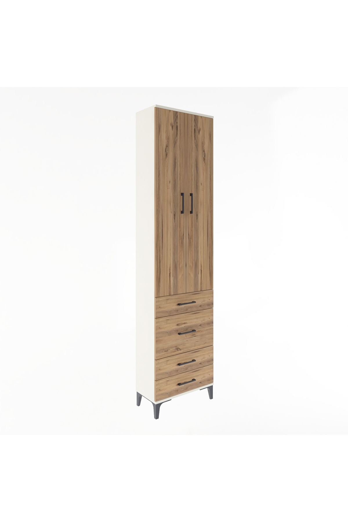 Arges Dolap 4 Raflı 4 Çekmeceli 2 Kapaklı 60x30x243 - S32M023V3A