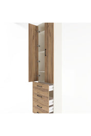 Arges Dolap 4 Raflı 4 Çekmeceli 2 Kapaklı 60x30x243 - S32M023V3A