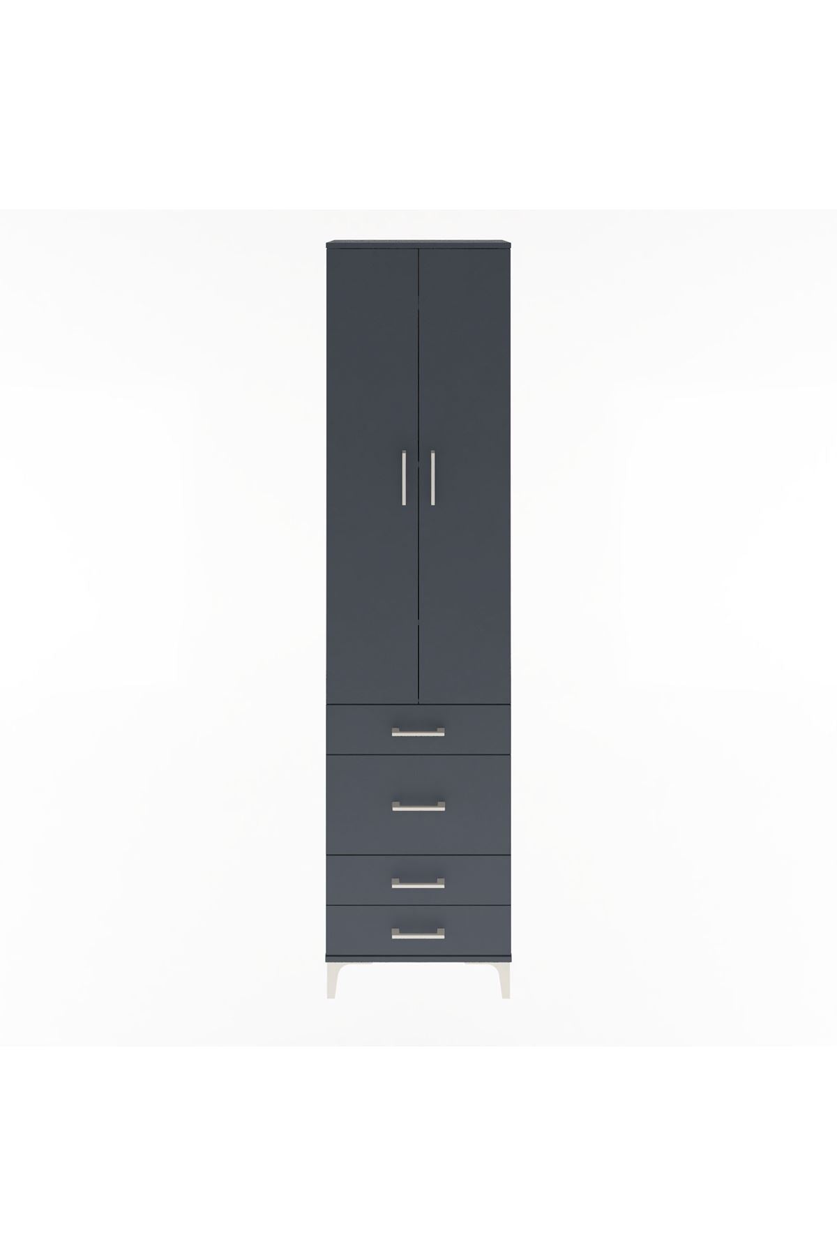 Arges Dolap 4 Raflı 4 Çekmeceli 2 Kapaklı 60x30x243 - S32M023V5A