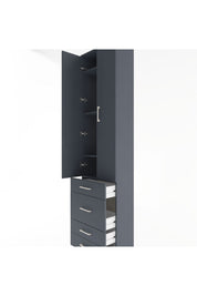 Arges Dolap 4 Raflı 4 Çekmeceli 2 Kapaklı 60x30x243 - S32M023V5A