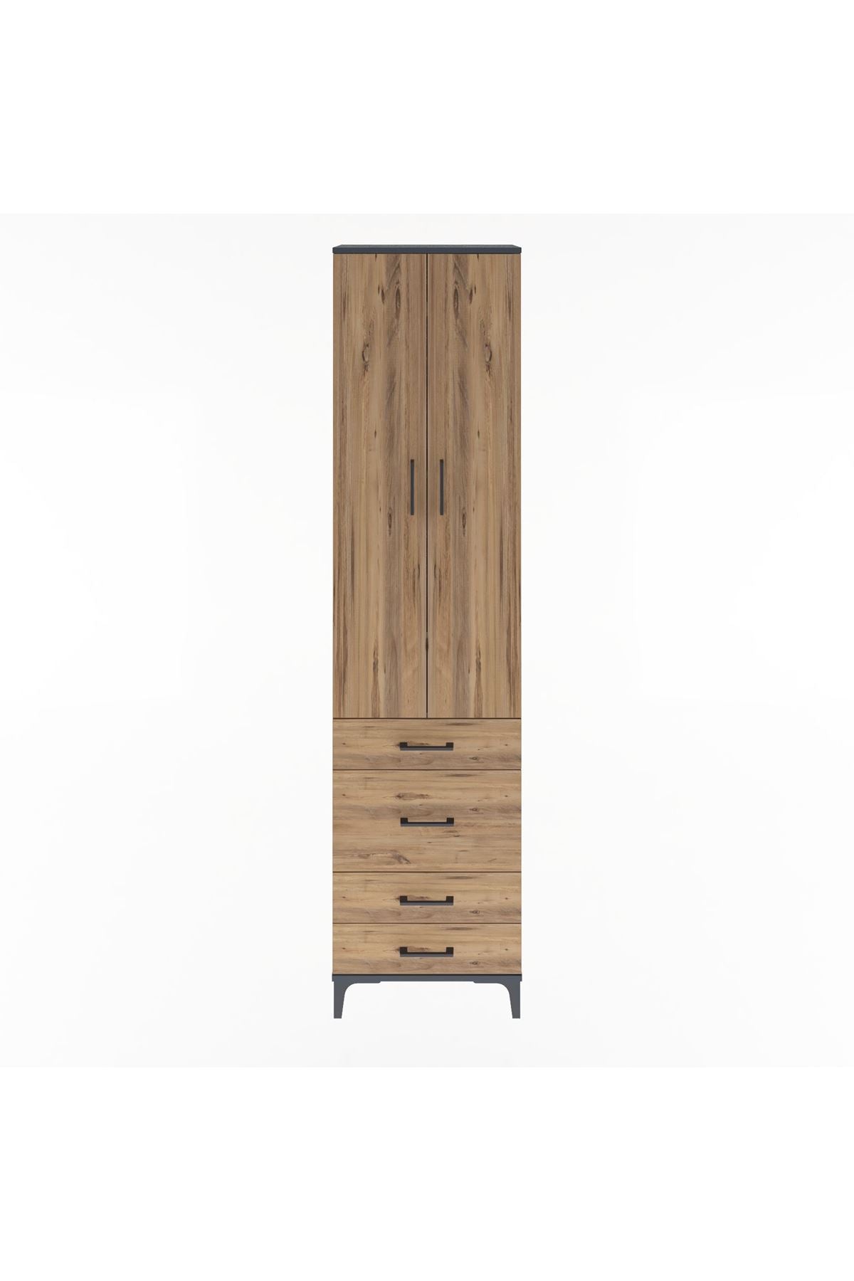 Arges Dolap 4 Raflı 4 Çekmeceli 2 Kapaklı 60x30x243 - S32M023V6A