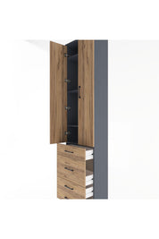 Arges Dolap 4 Raflı 4 Çekmeceli 2 Kapaklı 60x30x243 - S32M023V6A