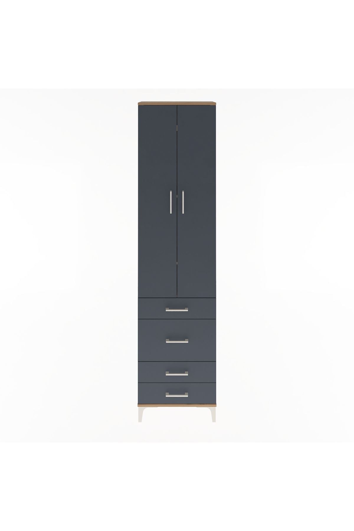 Arges Dolap 4 Raflı 4 Çekmeceli 2 Kapaklı 60x30x243 - S32M023V8A