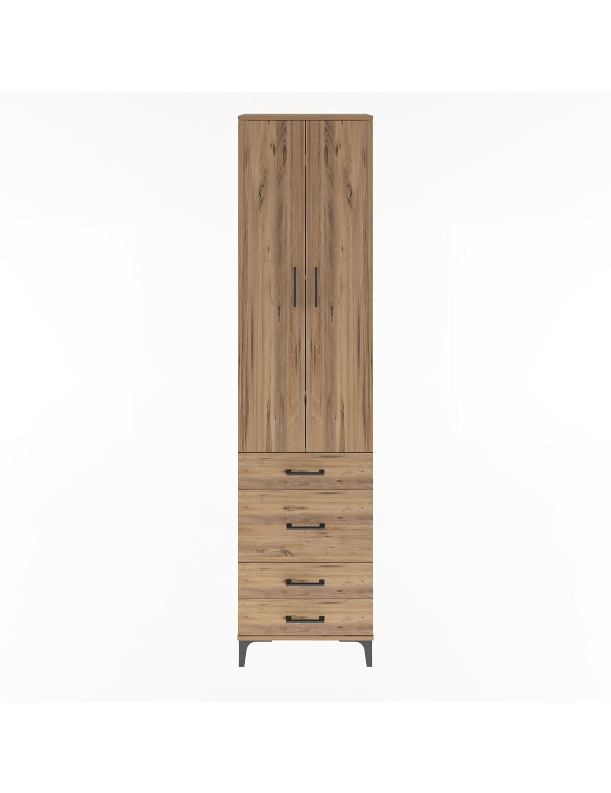 Arges Dolap 4 Raflı 4 Çekmeceli 2 Kapaklı 60x30x243 - S32M023V9A