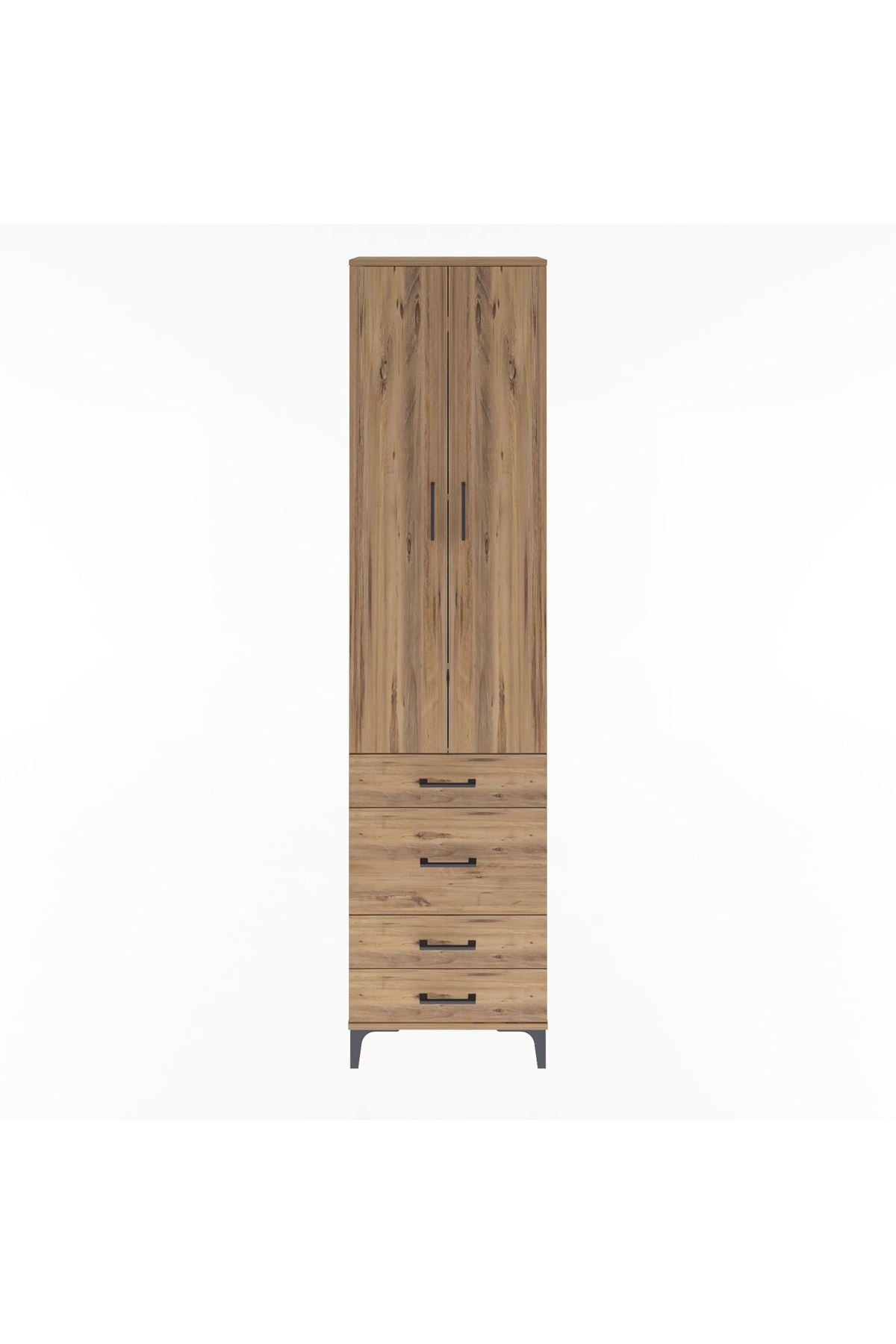 Arges Dolap 4 Raflı 4 Çekmeceli 2 Kapaklı 60x30x243 - S32M023V9A