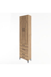 Arges Dolap 4 Raflı 4 Çekmeceli 2 Kapaklı 60x30x243 - S32M023V9A