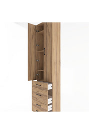 Arges Dolap 4 Raflı 4 Çekmeceli 2 Kapaklı 60x30x243 - S32M023V9A