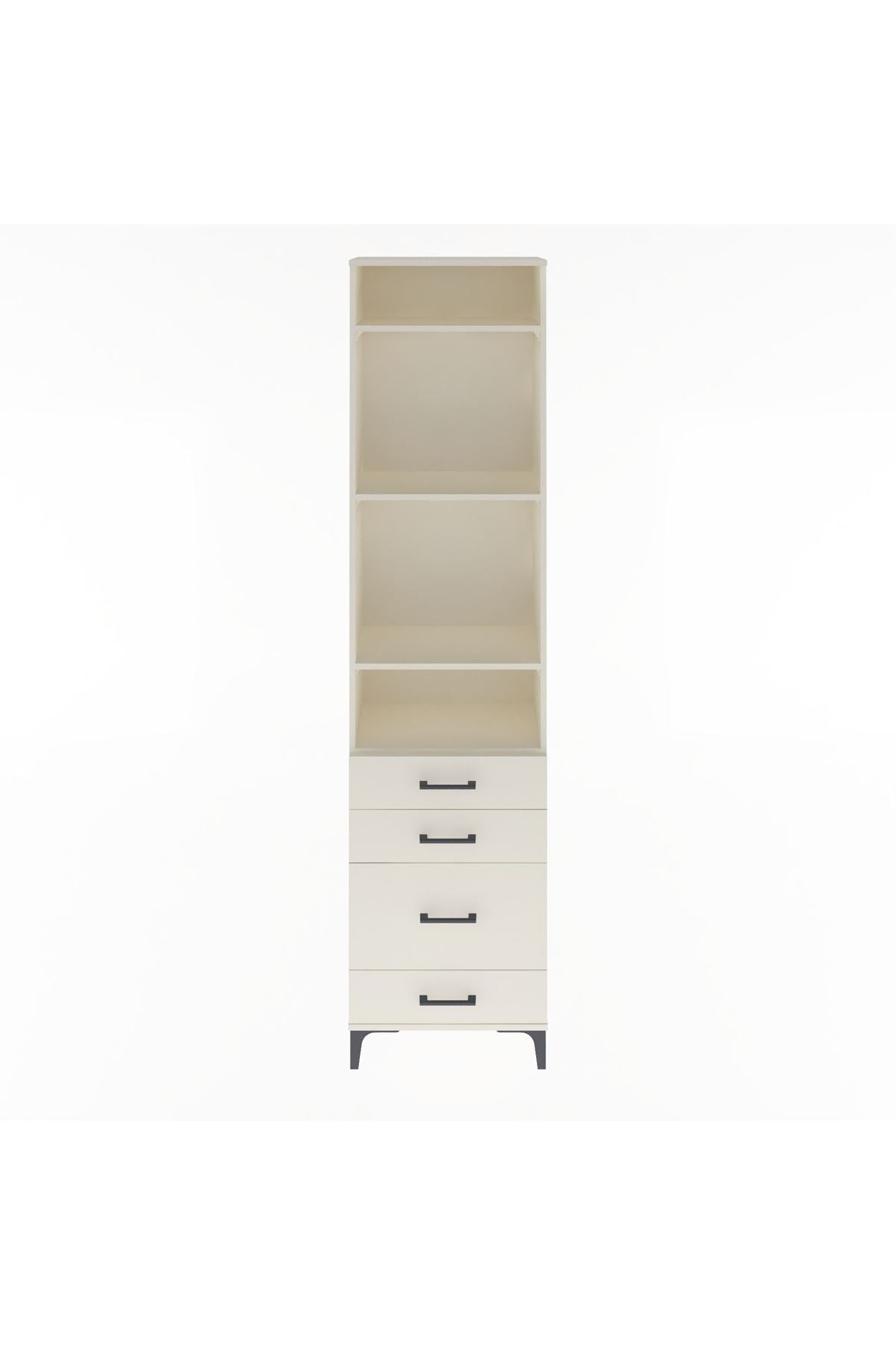 Arges Dolap 4 Raflı 4 Çekmeceli 60x30x243 - S32M024V1A