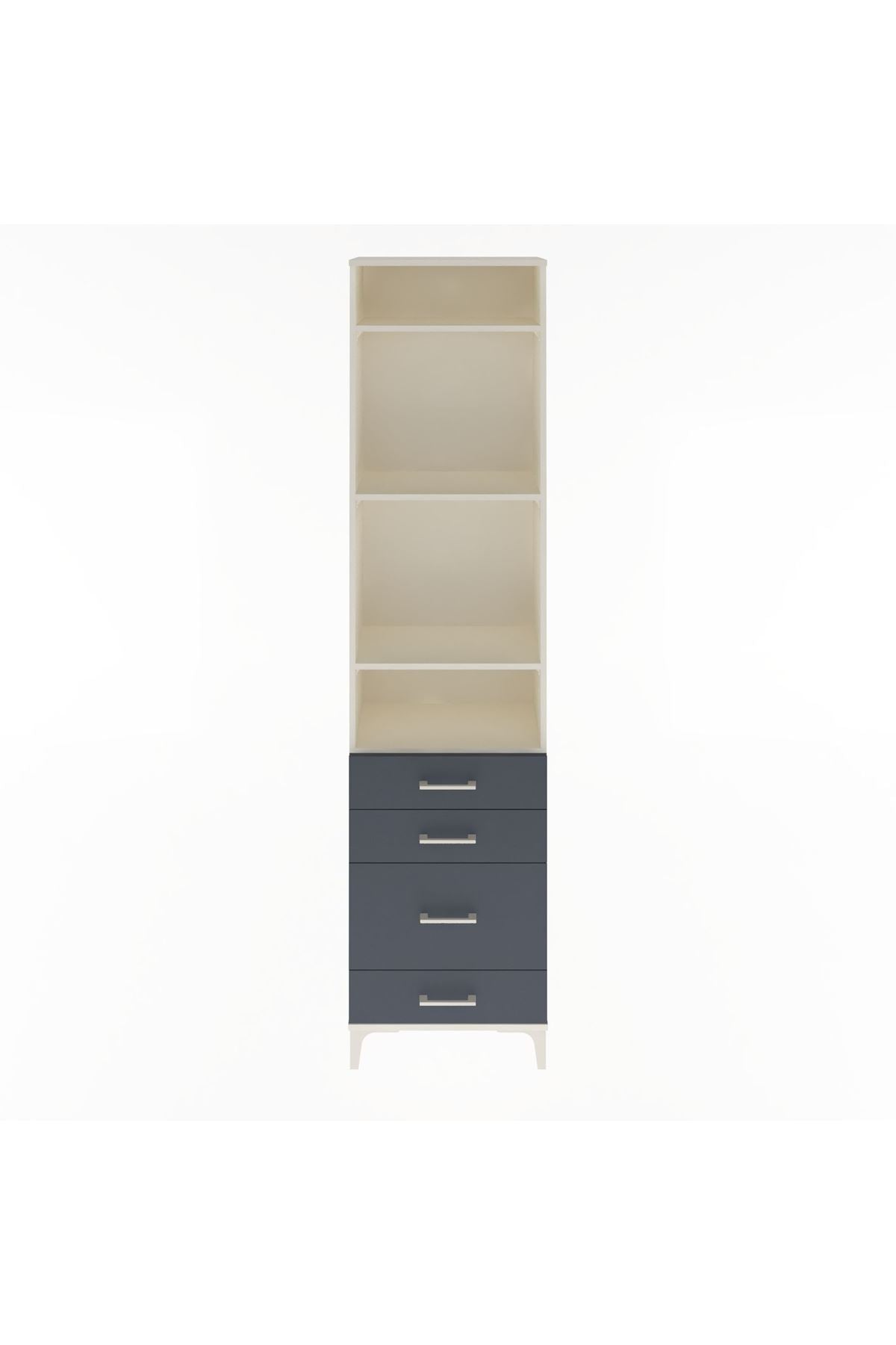 Arges Dolap 4 Raflı 4 Çekmeceli 60x30x243 - S32M024V2A
