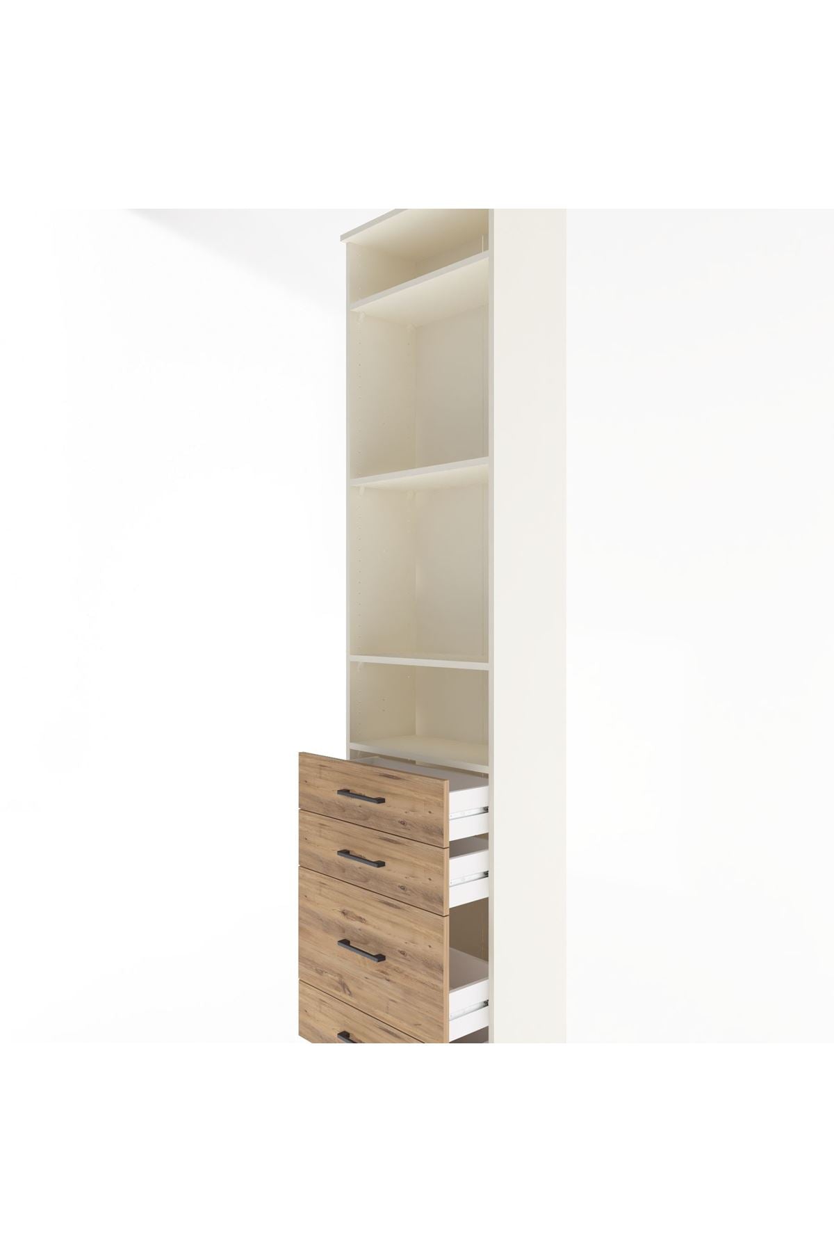 Arges Dolap 4 Raflı 4 Çekmeceli 60x30x243 - S32M024V3A