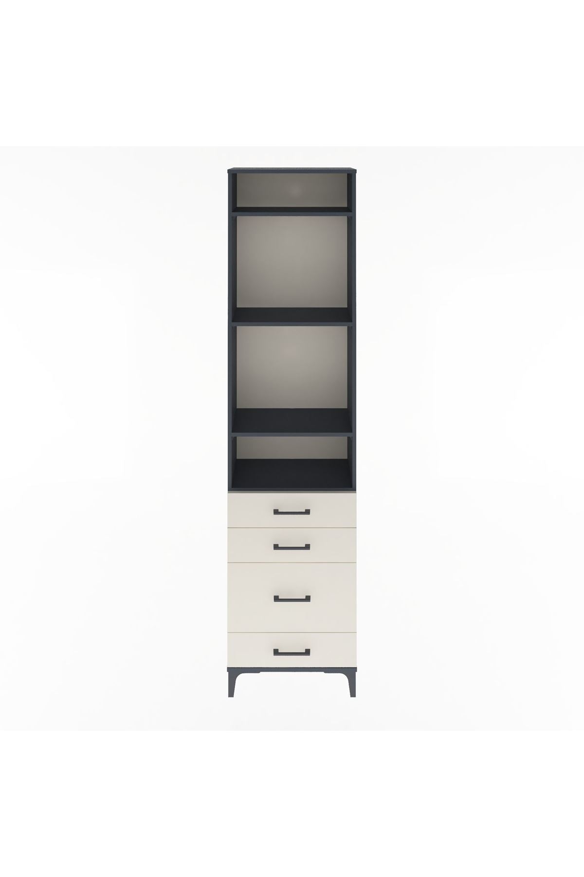 Arges Dolap 4 Raflı 4 Çekmeceli 60x30x243 - S32M024V4A