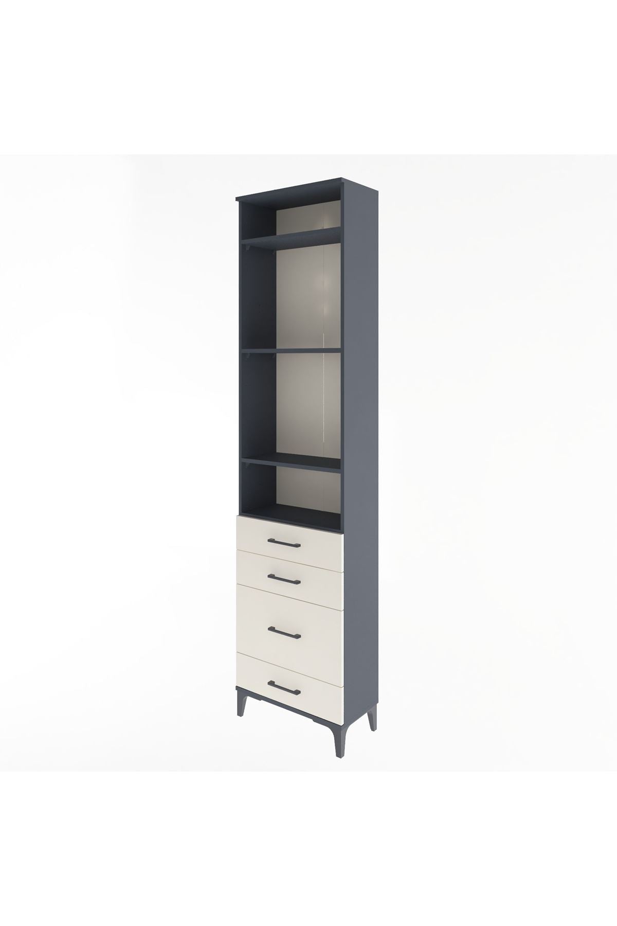 Arges Dolap 4 Raflı 4 Çekmeceli 60x30x243 - S32M024V4A