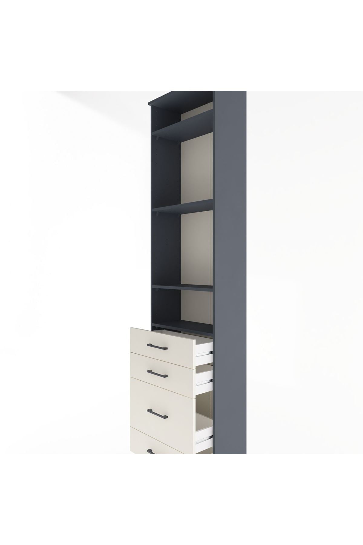 Arges Dolap 4 Raflı 4 Çekmeceli 60x30x243 - S32M024V4A