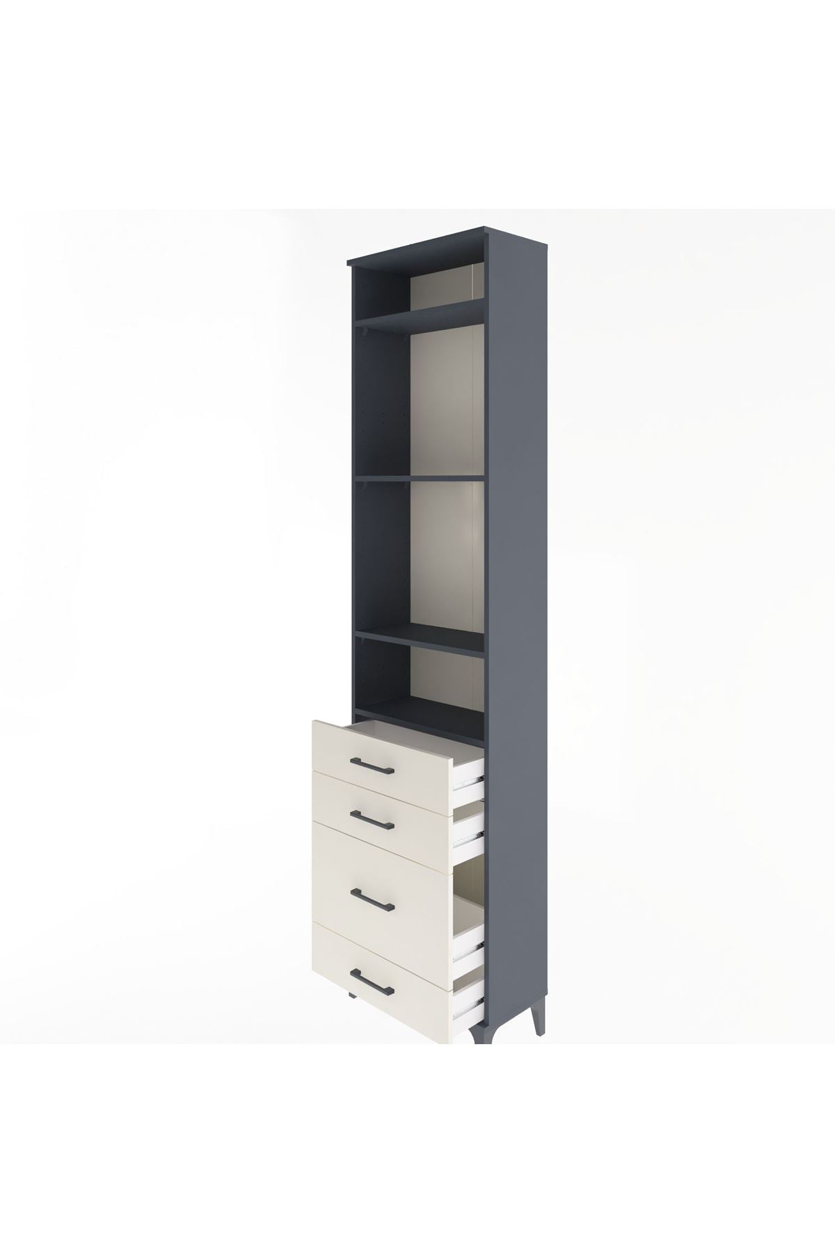 Arges Dolap 4 Raflı 4 Çekmeceli 60x30x243 - S32M024V4A