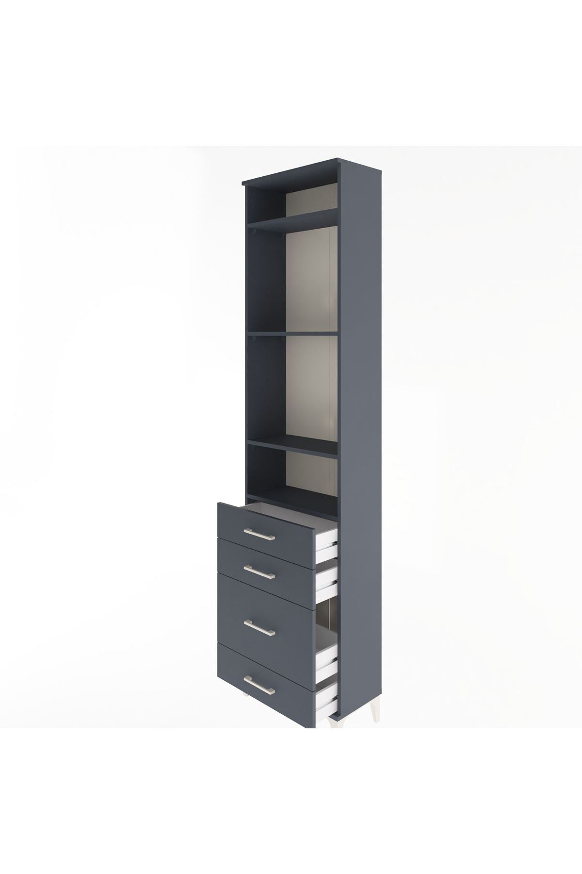 Arges Dolap 4 Raflı 4 Çekmeceli 60x30x243 - S32M024V5A