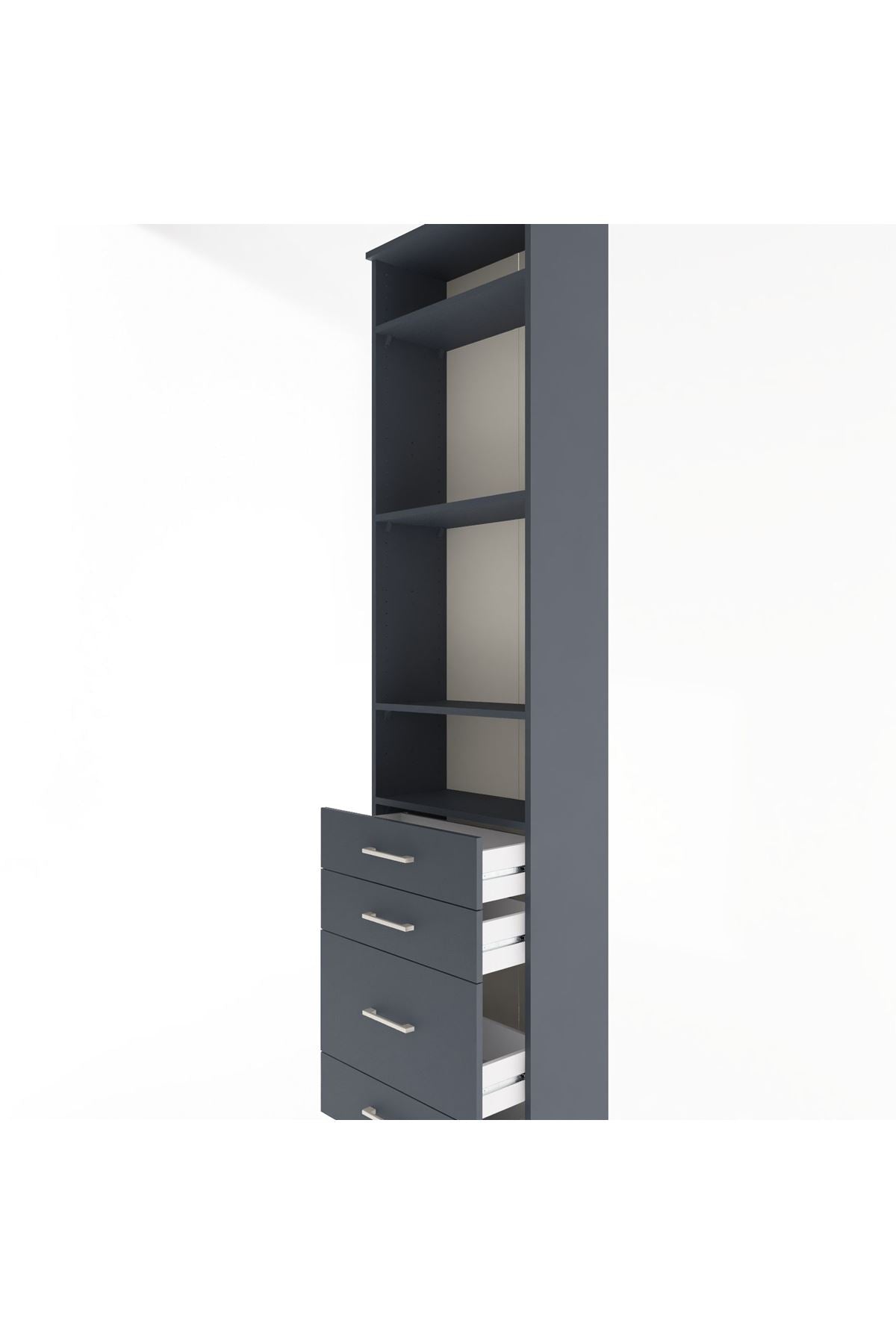 Arges Dolap 4 Raflı 4 Çekmeceli 60x30x243 - S32M024V5A