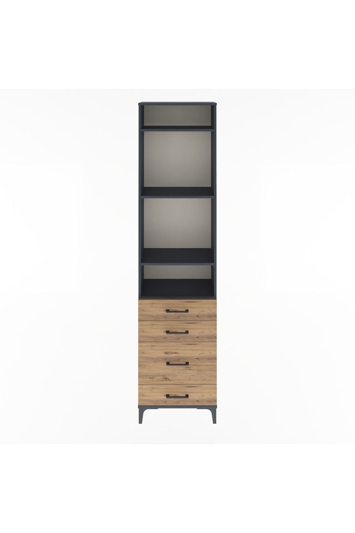 Arges Dolap 4 Raflı 4 Çekmeceli 60x30x243 - S32M024V6A