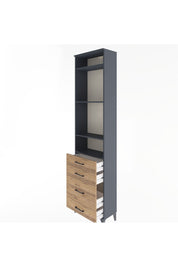 Arges Dolap 4 Raflı 4 Çekmeceli 60x30x243 - S32M024V6A