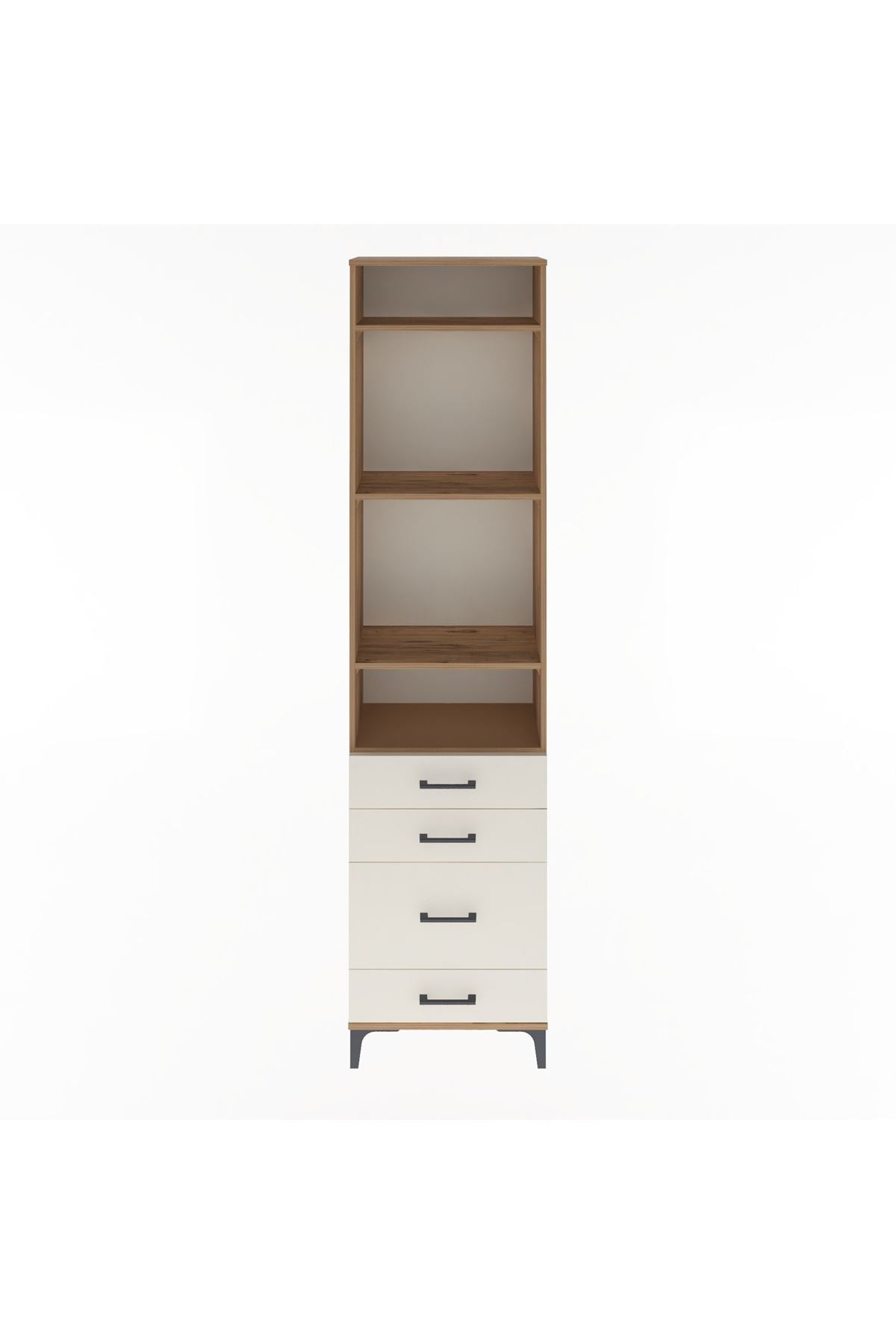 Arges Dolap 4 Raflı 4 Çekmeceli 60x30x243 - S32M024V7A
