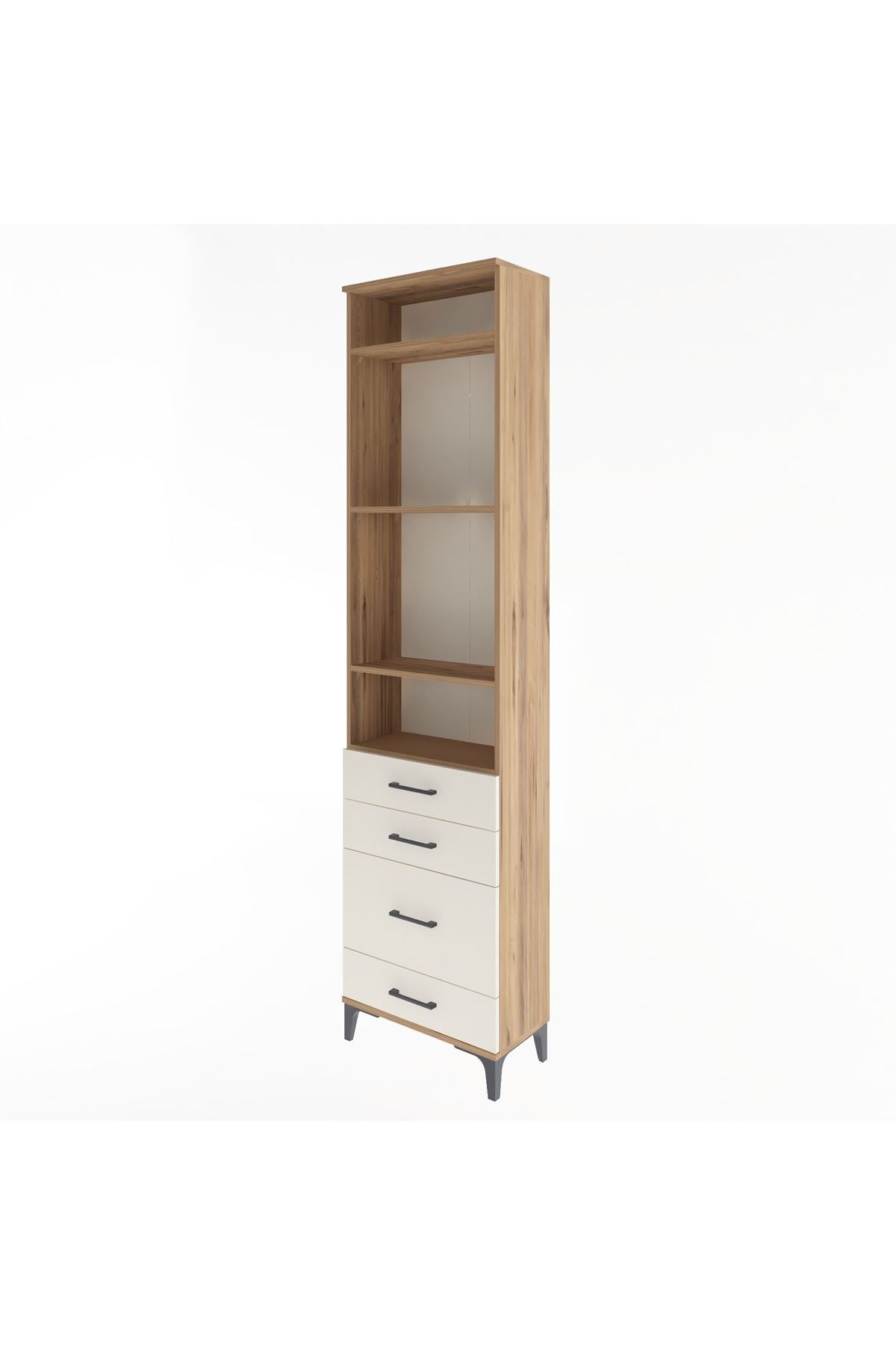 Arges Dolap 4 Raflı 4 Çekmeceli 60x30x243 - S32M024V7A