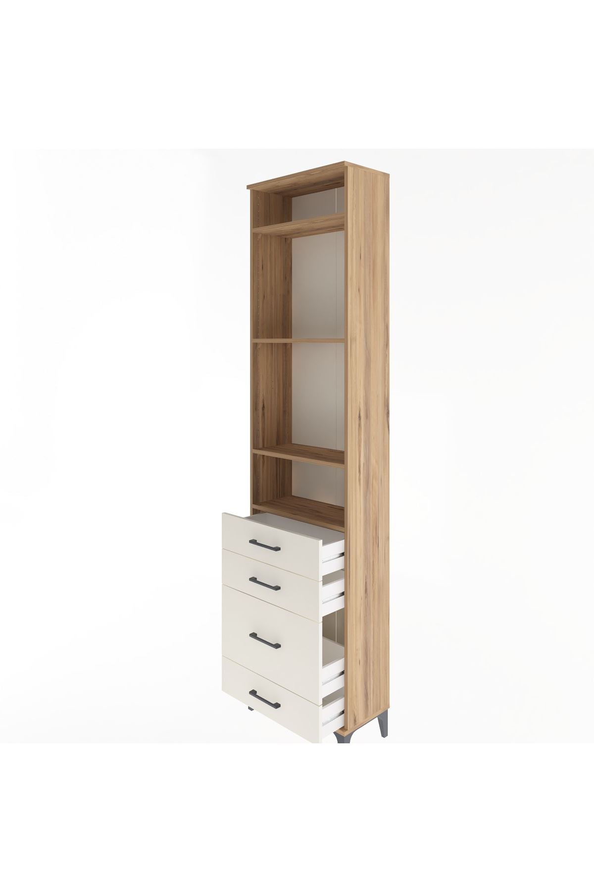 Arges Dolap 4 Raflı 4 Çekmeceli 60x30x243 - S32M024V7A