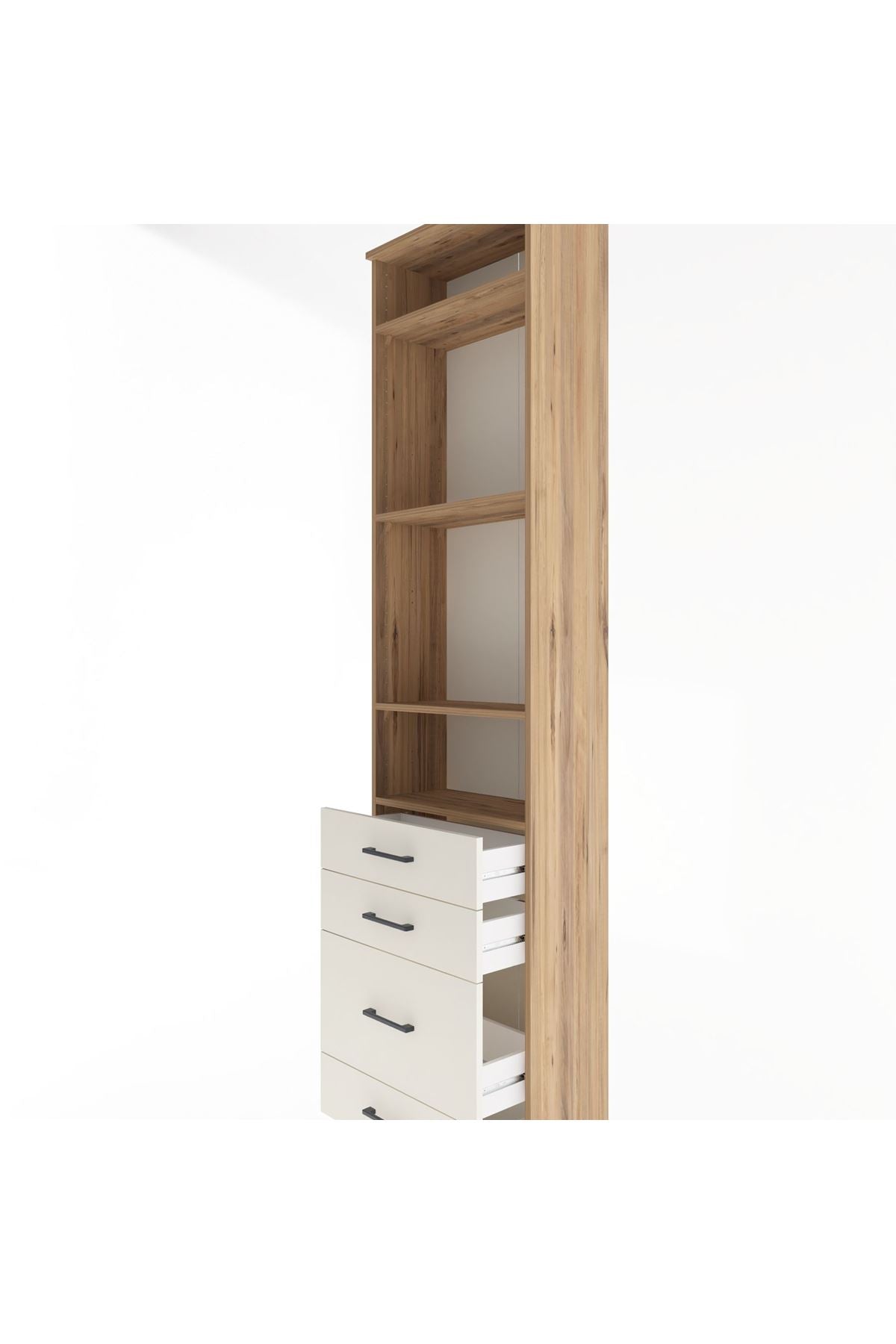 Arges Dolap 4 Raflı 4 Çekmeceli 60x30x243 - S32M024V7A