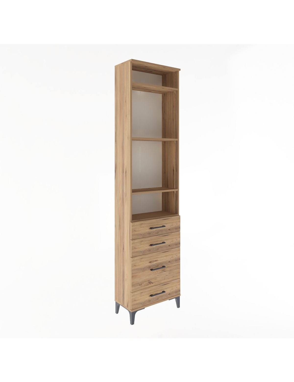 Arges Dolap 4 Raflı 4 Çekmeceli 60x30x243 - S32M024V9A