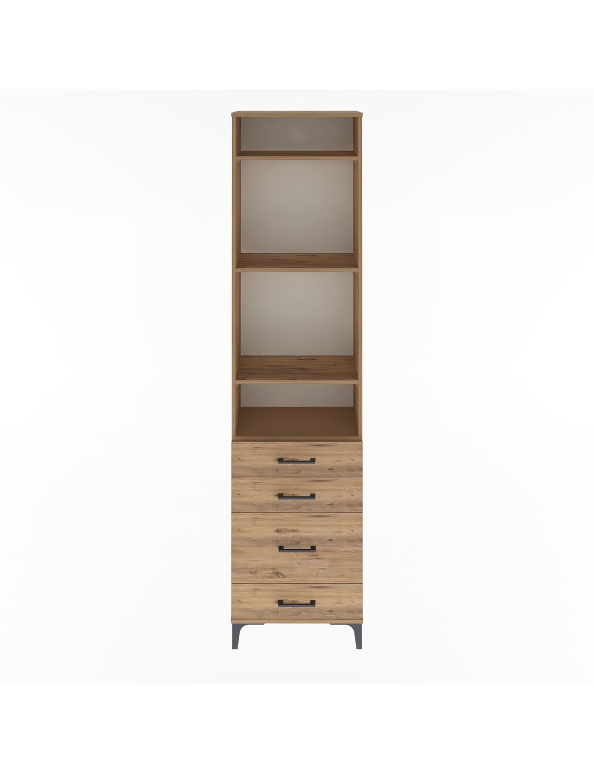 Arges Dolap 4 Raflı 4 Çekmeceli 60x30x243 - S32M024V9A
