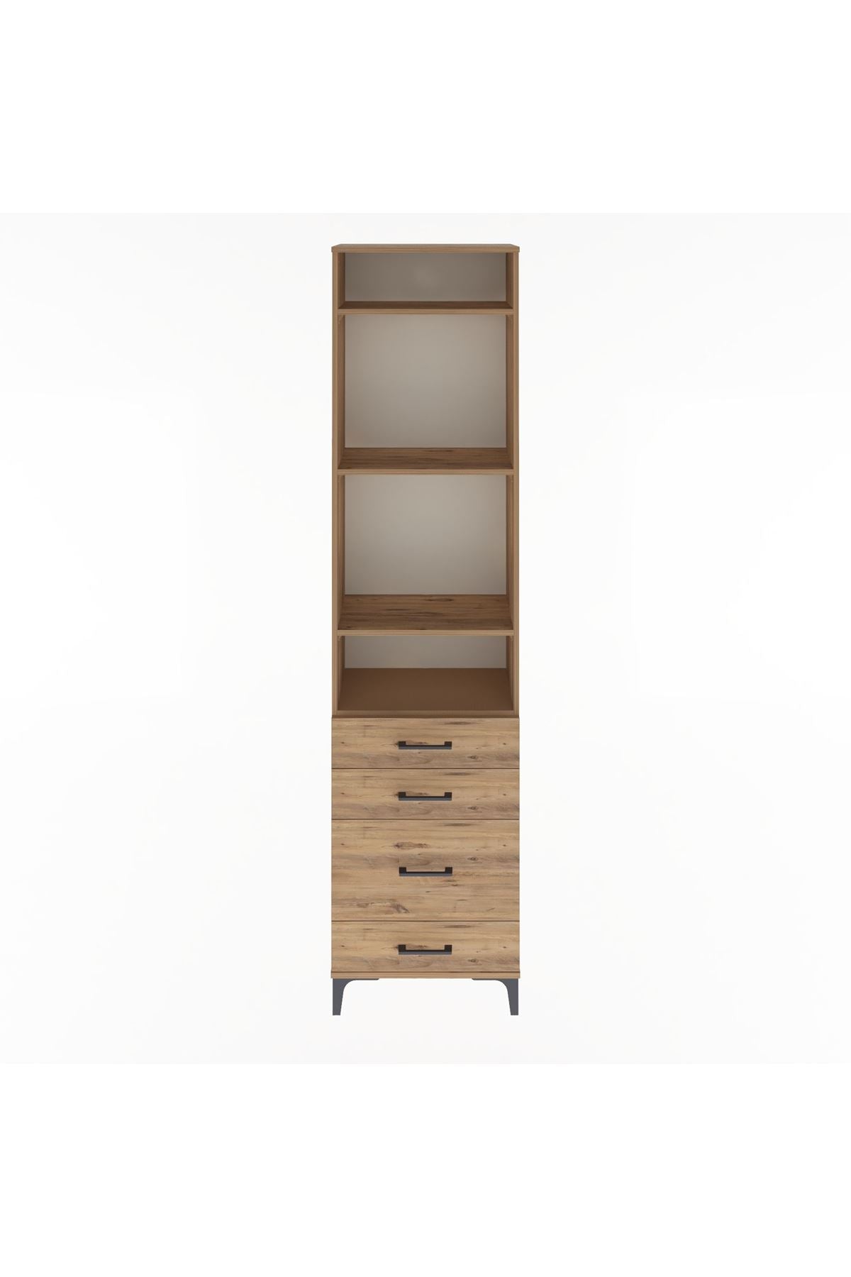 Arges Dolap 4 Raflı 4 Çekmeceli 60x30x243 - S32M024V9A