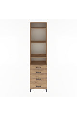 Arges Dolap 4 Raflı 4 Çekmeceli 60x30x243