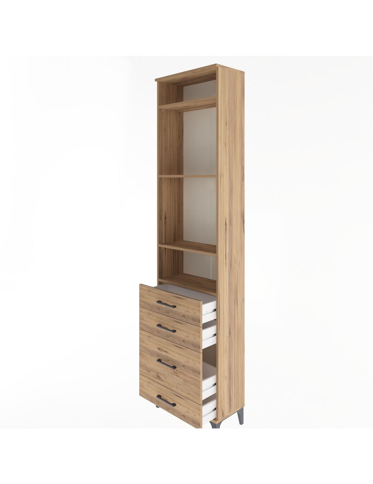 Arges Dolap 4 Raflı 4 Çekmeceli 60x30x243 - S32M024V9A