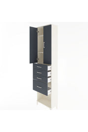 Arges Dolap 3 Raflı 4 Çekmeceli 2 Kapaklı 60x30x243 - S32M025V2A