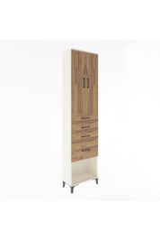 Arges Dolap 3 Raflı 4 Çekmeceli 2 Kapaklı 60x30x243 - S32M025V3A